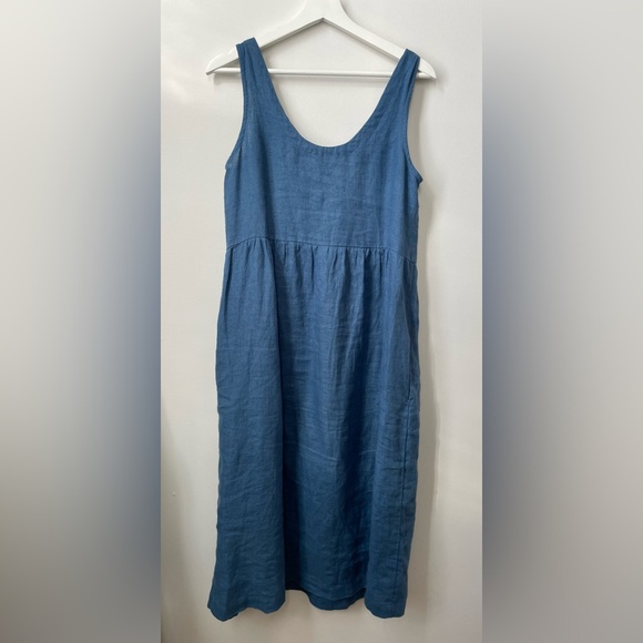 notPERFECTLINEN VALLEY front brass snaps linen dress (NWOT) - Picture 2 of 8